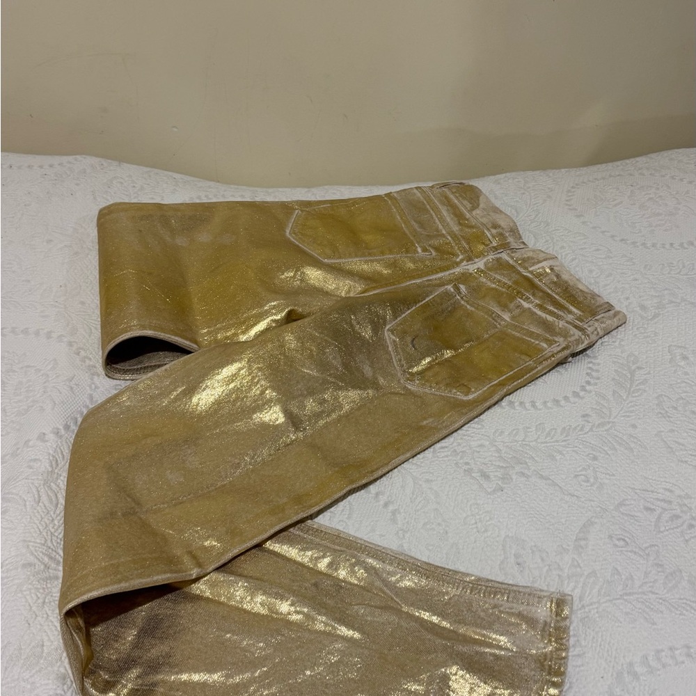 Zara Shiny Gold Pants